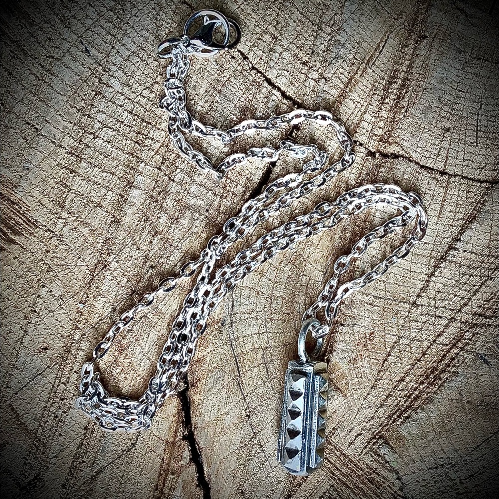 Sterling bar necklace - Picture 5 of 7